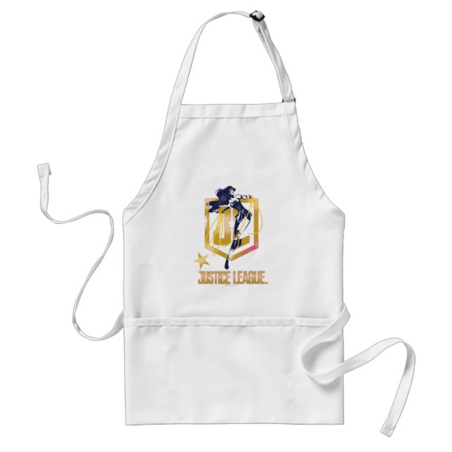 Justice League | Wonder Woman JL Logo Pop Art Standard Apron (Front)