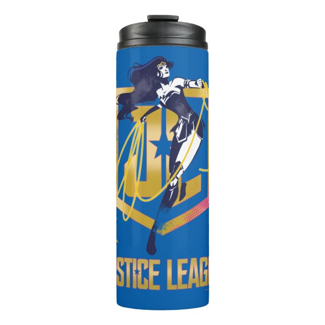 Justice League | Wonder Woman JL Logo Pop Art Thermal Tumbler (Front)