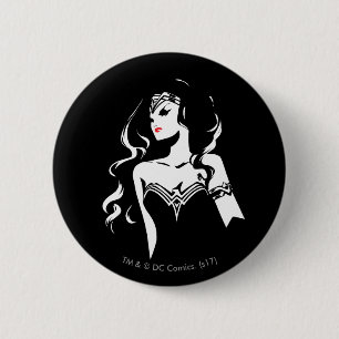 Justice League Wonder Woman Noir Pop Art 6 Cm Round Badge
