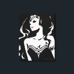 Justice League | Wonder Woman Noir Pop Art Canvas Print<br><div class="desc">Check out this black and white stylised drawing of Justice League's Wonder Woman. This noir inspired pop art has a red spot of colour for her lipstick.</div>