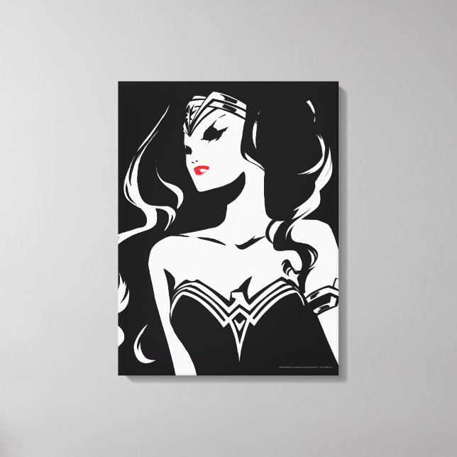 Justice League | Wonder Woman Noir Pop Art Canvas Print (Front)