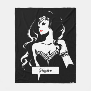 Justice League   Wonder Woman Noir Pop Art Fleece Blanket