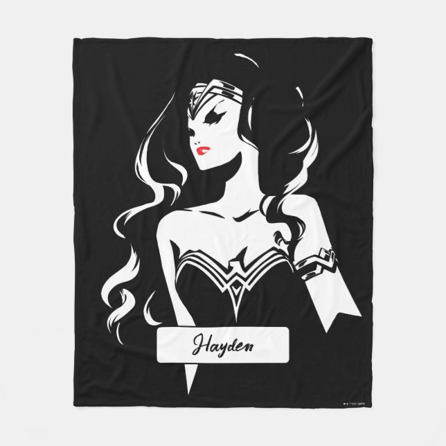 Justice League | Wonder Woman Noir Pop Art Fleece Blanket (Front)