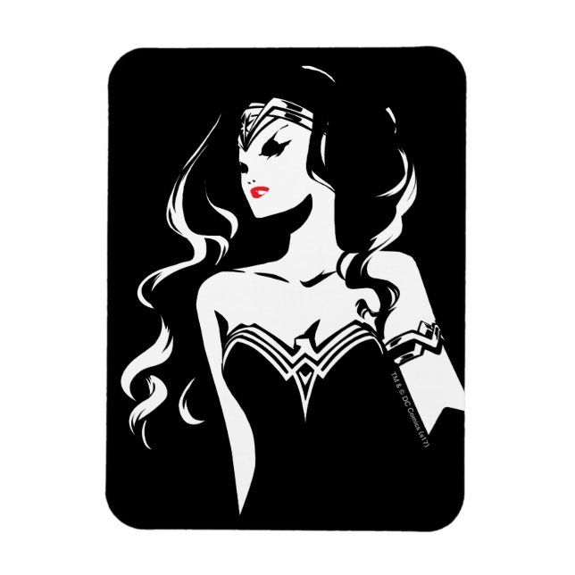 Justice League | Wonder Woman Noir Pop Art Magnet (Vertical)