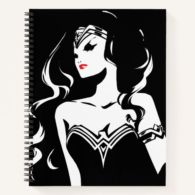 Justice League | Wonder Woman Noir Pop Art Notebook (Front)