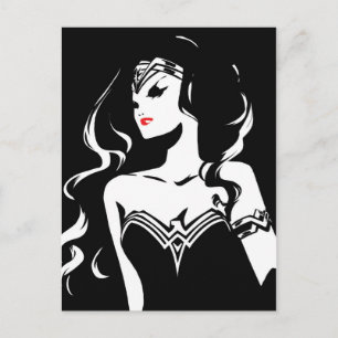 Justice League   Wonder Woman Noir Pop Art Postcard