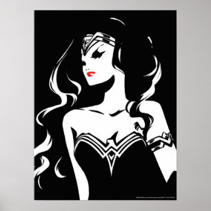 Justice League   Wonder Woman Noir Pop Art Poster