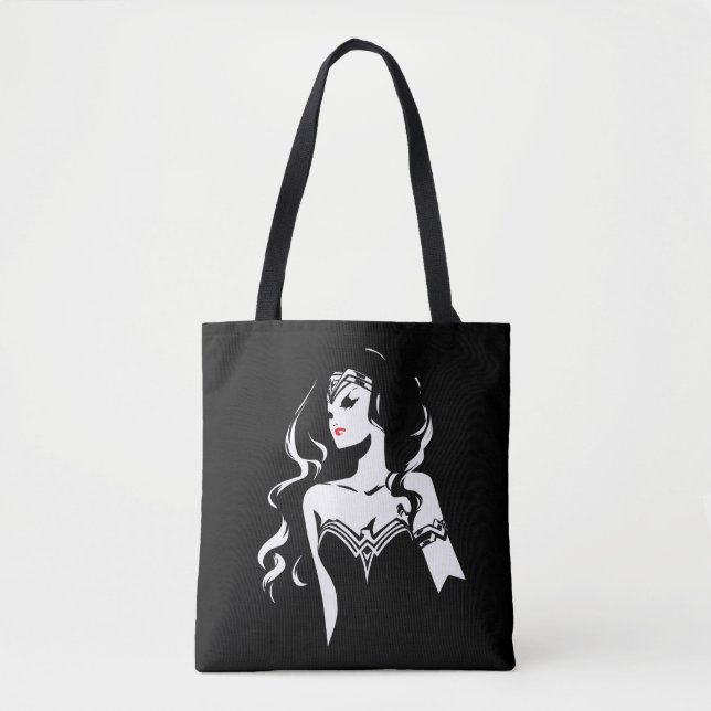 Justice League | Wonder Woman Noir Pop Art Tote Bag (Front)
