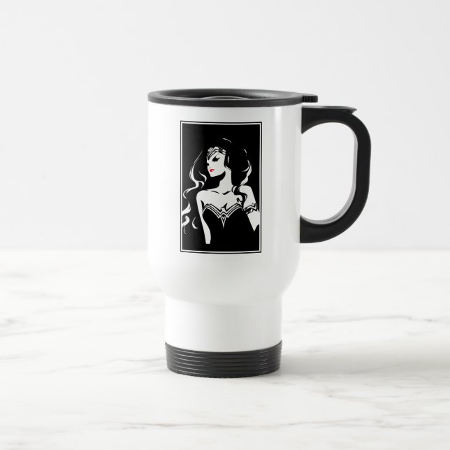 Justice League | Wonder Woman Noir Pop Art Travel Mug (Right)