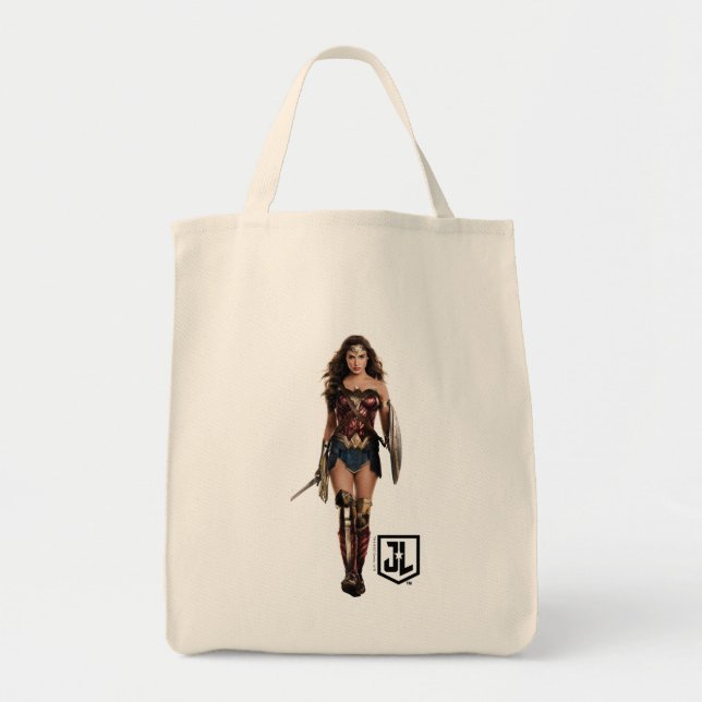 Justice League | Wonder Woman On Battlefield Tote Bag (Front)