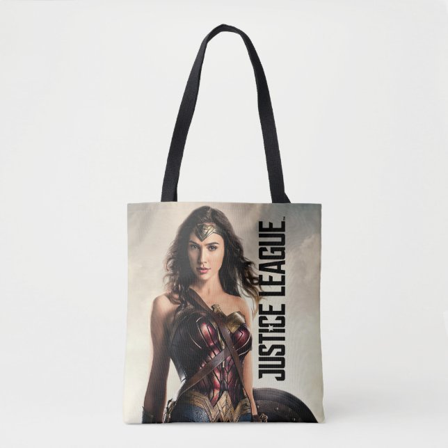 Justice League | Wonder Woman On Battlefield Tote Bag (Front)