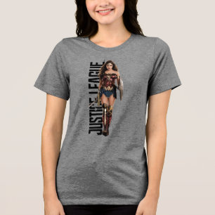 Justice League Wonder Woman On Battlefield Tri-Blend Shirt
