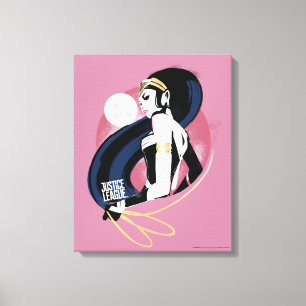 Justice League Wonder Woman Profile Pop Art Canvas Print