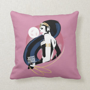 Justice League   Wonder Woman Profile Pop Art Cushion