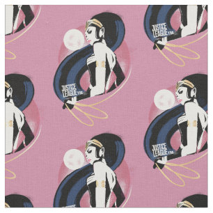 Justice League Wonder Woman Profile Pop Art Fabric