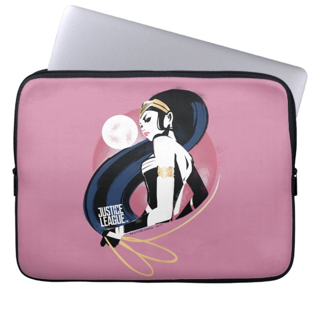 Justice League | Wonder Woman Profile Pop Art Laptop Sleeve (Front)
