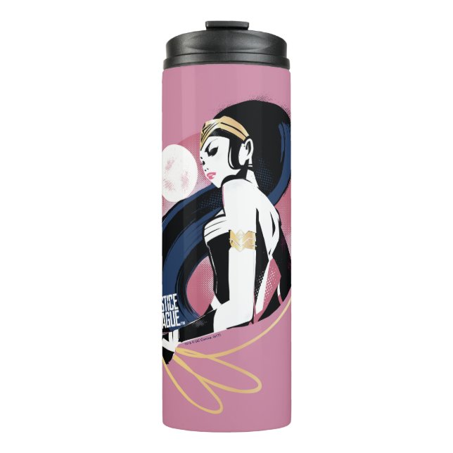 Justice League | Wonder Woman Profile Pop Art Thermal Tumbler (Front)