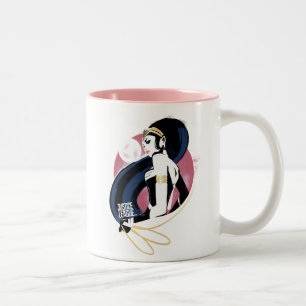 Justice League   Wonder Woman Profile Pop Art Two-Tone Coffee Mug