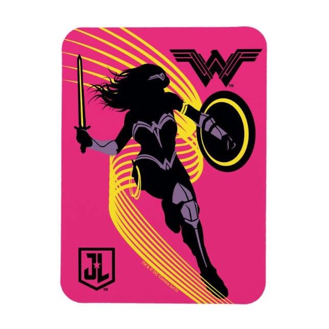 Justice League | Wonder Woman Silhouette Icon Magnet (Vertical)