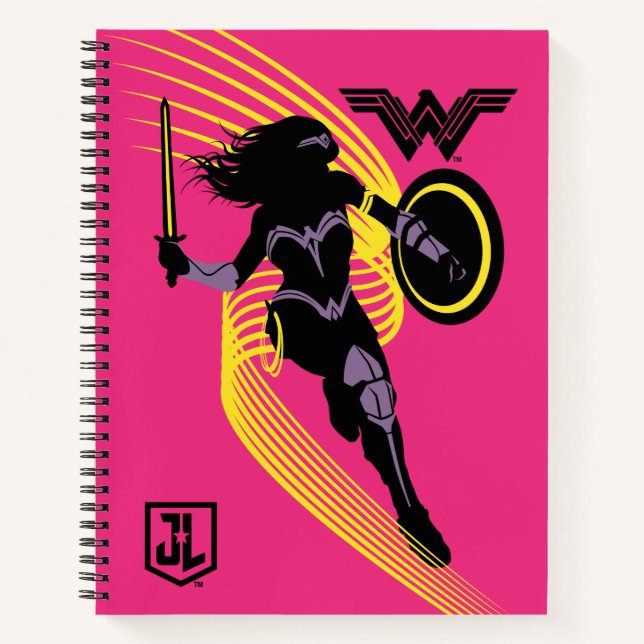 Justice League | Wonder Woman Silhouette Icon Notebook (Front)