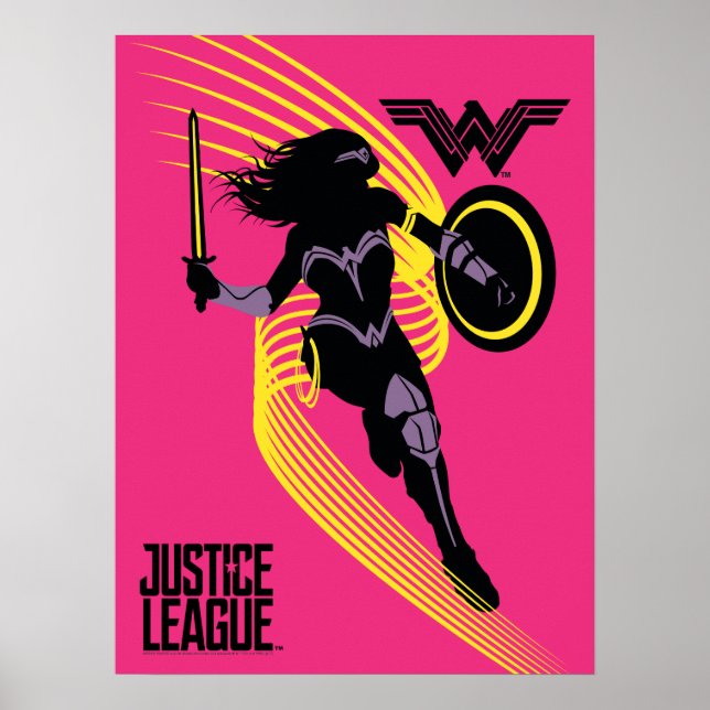Justice League | Wonder Woman Silhouette Icon Poster (Front)