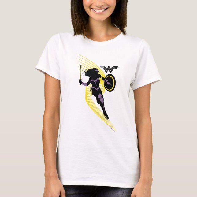Justice League | Wonder Woman Silhouette Icon T-Shirt (Front)