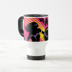 Justice League   Wonder Woman Silhouette Icon Travel Mug