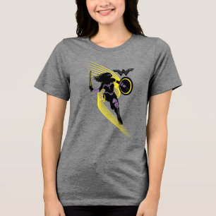 Justice League   Wonder Woman Silhouette Icon Tri-Blend Shirt