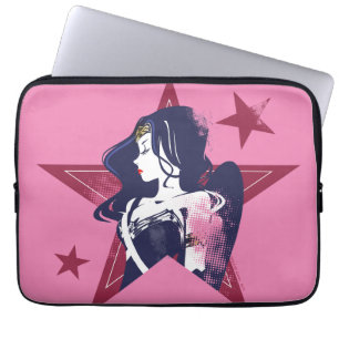 Justice League Wonder Woman & Stars Pop Art Laptop Sleeve