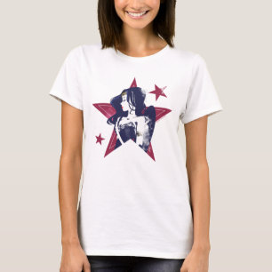 Justice League   Wonder Woman & Stars Pop Art T-Shirt