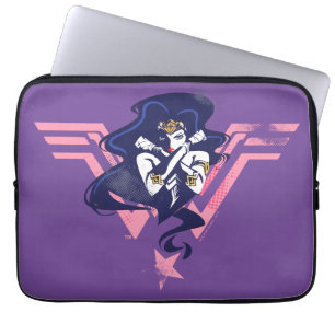 Justice League Wonder Woman & Symbol Pop Art Laptop Sleeve