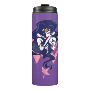 Justice League Wonder Woman & Symbol Pop Art Thermal Tumbler