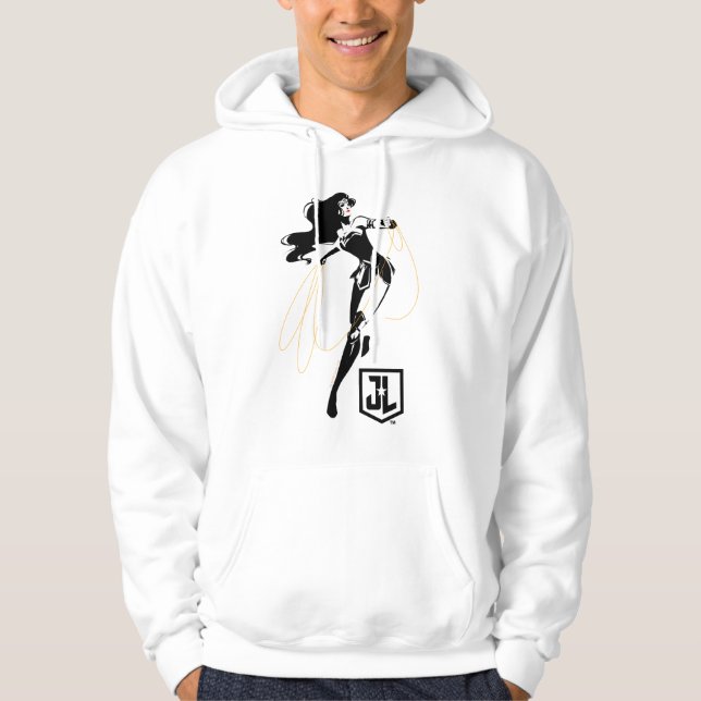 Justice League | Wonder Woman With Lasso Pop Art Hoodie (Front)