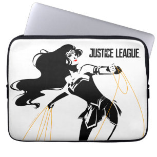 Justice League   Wonder Woman With Lasso Pop Art Laptop Sleeve