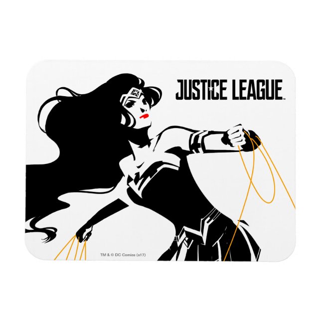 Justice League | Wonder Woman With Lasso Pop Art Magnet (Horizontal)