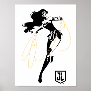 Justice League   Wonder Woman With Lasso Pop Art Poster