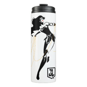 Justice League   Wonder Woman With Lasso Pop Art Thermal Tumbler