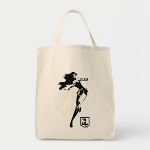 Justice League   Wonder Woman With Lasso Pop Art Tote Bag