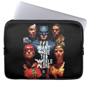 Justice League You Can't Save The World Alone Laptop Sleeve