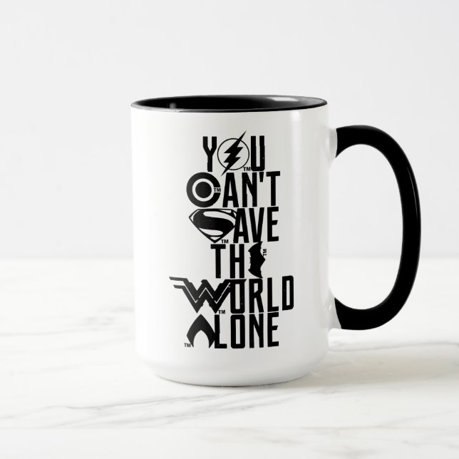 Justice League | You Can't Save The World Alone Mug (Right)