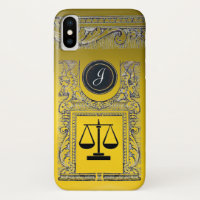 JUSTICE LEGAL OFFICE,ATTORNEY Monogram Gold Yellow