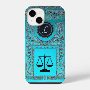 JUSTICE LEGAL OFFICE, ATTORNEY Monogram Teal Blue iPhone 14 Case