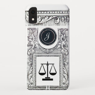 JUSTICE LEGAL OFFICE,ATTORNEY Monogram White iPhone XR Case