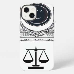 JUSTICE LEGAL OFFICE, ATTORNEY Monogram White iPhone 13 Case