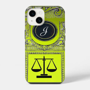 JUSTICE LEGAL OFFICE, ATTORNEY Monogram Yellow iPhone 14 Case