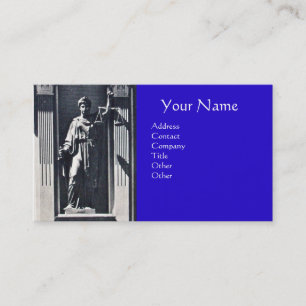 JUSTICE LEGAL OFFICE,ATTORNEY Sapphire Monogram Business Card