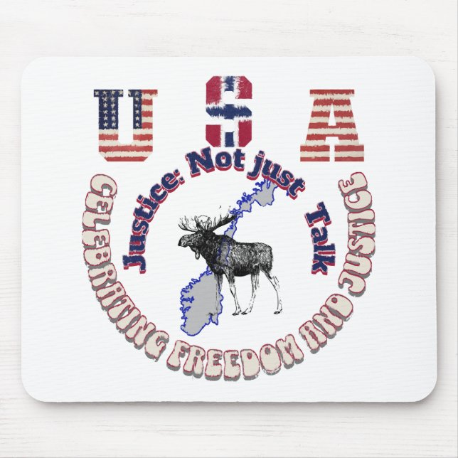 Justice Not Just Talk Mouse Mat (Front)