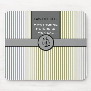 Justice Pinstripes Pattern Law Office Attorney Mouse Mat