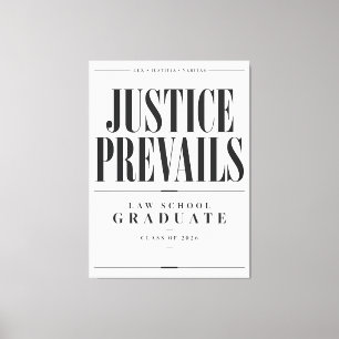 Justice Prevails Law Graduate 2026 Gift Canvas Print