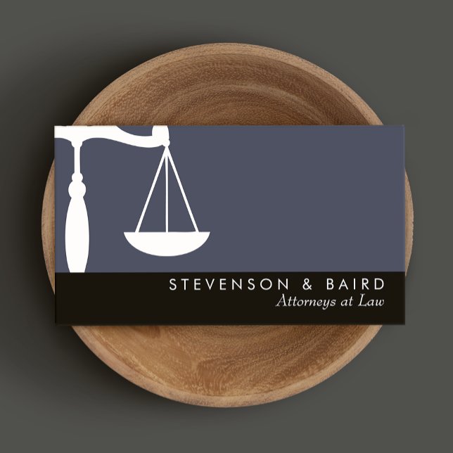 Justice Scale Attorney  at Law Business Card (Creator Uploaded)